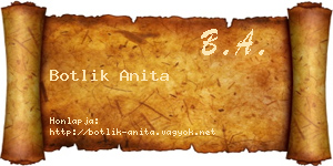 Botlik Anita névjegykártya