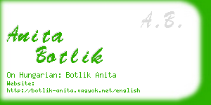 anita botlik business card